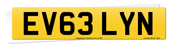 Registration number EV63 LYN